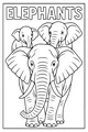 Free Elephant Coloring Page - Big And Small Elephant Family (Printable PDF)
