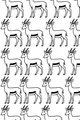 Free Gazelle Antelope Coloring Page - Cute Cartoon Gazelle Pattern (Printable PDF)