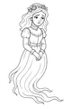 Free Ghost Girl Coloring Page - Victorian Rose Crown Spirit (Printable PDF)