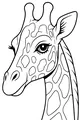 Free Giraffe Coloring Page - Friendly Face and Long Neck (Printable PDF)
