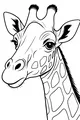 Free Giraffe Coloring Page - Gentle Long-Neck Close-Up (Printable PDF)