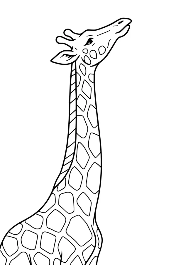 Free Giraffe Coloring Page - Gentle Long-Necked Savanna Friend (Printable PDF)