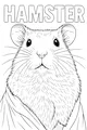 Free Hamster Coloring Page - Cute Fluffy Hamster in Cozy Blanket (Printable PDF)