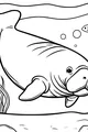 Free Manatee Coloring Page - Gentle Sea Cow Underwater Scene (Printable PDF)