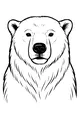 Free Polar Bear Coloring Page - Cute Arctic Bear Face (Printable PDF)