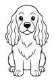Free Dog Coloring Page - Floppy-Eared Puppy Sitting (Printable PDF)