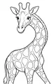 Free Giraffe Coloring Page - Long Curved Neck and Friendly Face (Printable PDF)