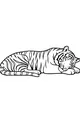 Free Tiger Coloring Page - Sleepy Stripes in Tall Jungle Grass (Printable PDF)
