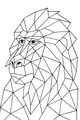 Free Baboon Coloring Page - Geometric Jungle Baboon Head (Printable PDF)