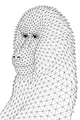 Free Baboon Coloring Page - Geometric Triangle Fur Profile (Printable PDF)