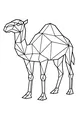 Free Camel Coloring Page - Geometric Polygon Style (Printable PDF)
