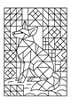 Free Coyote Coloring Page - Geometric Mosaic Desert Art (Printable PDF)