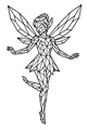 Free Fairy Coloring Page - Geometric Crystal Wing Dance (Printable PDF)