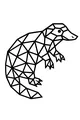 Free Platypus Coloring Page - Geometric Triangle Design (Printable PDF)