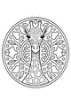 Free Giraffe Coloring Page - Mandala Jungle Garden Portrait (Printable PDF)