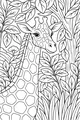 Free Giraffe Coloring Page - Tall Friend in a Leafy Jungle (Printable PDF)