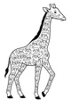 Free Giraffe Coloring Page - Parade of Tiny Giraffes (Printable PDF)