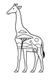 Free Giraffe Coloring Page - Savanna Landscape Inside Giraffe (Printable PDF)