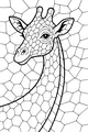 Free Giraffe Coloring Page - Close-Up Gentle Giraffe Portrait (Printable PDF)