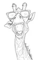Free Giraffe Coloring Page - Silly Sunglasses Smile (Printable PDF)