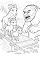 Free Goat Coloring Page - Three Brave Goats and Troll Bridge (Printable PDF)
