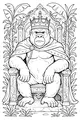 Free Gorilla Coloring Page - Jungle King on His Throne (Printable PDF)