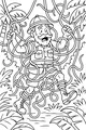 Free Grandpa Explorer Coloring Page - Tangled in Jungle Vines (Printable PDF)