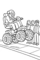 Free Grandpa Coloring Page - Monster Mobility Scooter Ride (Printable PDF)