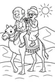 Free Grandparents Coloring Page - Riding a Camel in the Desert (Printable PDF)
