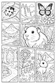 Free Guinea Pig Coloring Page - Forest Friends in Mountain Meadow (Printable PDF)