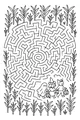Free Halloween Trick-or-Treaters Coloring Page - Spiral Corn Maze Adventure (Printable PDF)