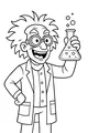 Free Mad Scientist Coloring Page - Spooky Halloween Potion Lab (Printable PDF)