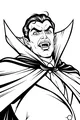 Free Vampire Coloring Page - Classic Dracula With Tall Cape (Printable PDF)