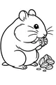 Free Hamster Coloring Page - Cute Pet With Sunflower Seeds (Printable PDF)