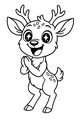 Free Baby Deer Coloring Page - Cute Fawn With Sparkling Eyes (Printable PDF)