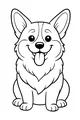 Free Dog Coloring Page - Smiley Pup with Fluffy Ears (Printable PDF)