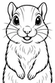 Free Chipmunk Coloring Page - Smiling Forest Friend Sitting Upright (Printable PDF)