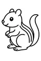 Free Chipmunk Coloring Page - Cute Cartoon Woodland Friend (Printable PDF)
