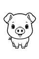 Free Piglet Coloring Page - Cute Cartoon Farm Animal (Printable PDF)