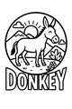 Free Donkey Coloring Page - Sunny Meadow With Mountains (Printable PDF)