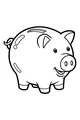 Free Pig Coloring Page - Cute Piggy Bank With Big Belly (Printable PDF)