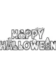 Free Happy Halloween Letters Coloring Page - Spooky Decorated Word Art (Printable PDF)