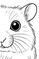 Free Hamster Coloring Page - Big-Eyed Close-Up Face (Printable PDF)