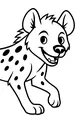 Free Hyena Coloring Page - Spotted Cartoon With Big Happy Grin (Printable PDF)