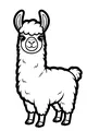 Free Llama Coloring Page - Fluffy Standing Llama (Printable PDF)