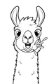 Free Llama Coloring Page - Cute Cartoon With Leafy Snack (Printable PDF)