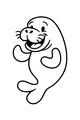 Free Manatee Coloring Page - Smiling Cartoon With Raised Flippers (Printable PDF)