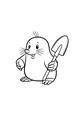 Free Mole Coloring Page - Cheerful Cartoon Mole With Shovel (Printable PDF)