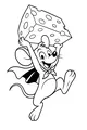 Free Mouse Coloring Page - Superhero Mouse With Giant Cheese (Printable PDF)