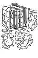 Free Mice Coloring Page - Clever Mice Outsmart a Locked Cat (Printable PDF)